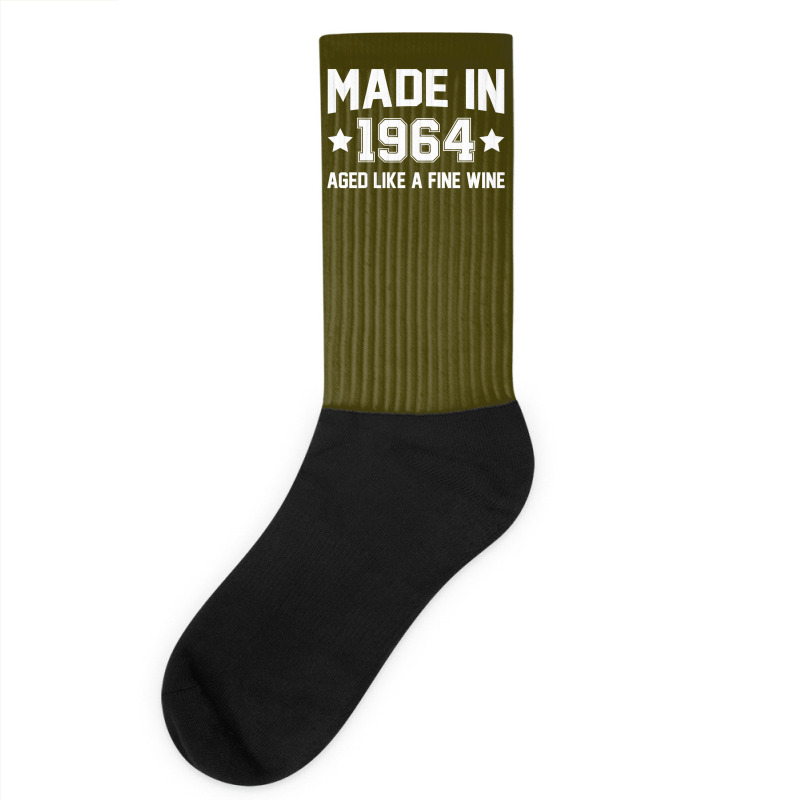 Made In 1964 Aged Like A Fine Wine Socks | Artistshot