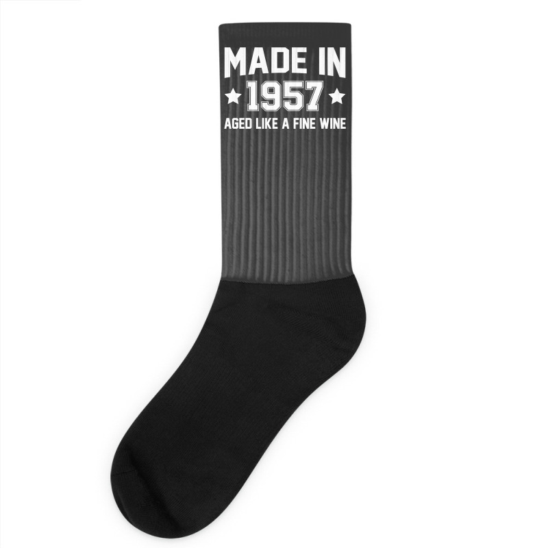 Made In 1957 Aged Like A Fine Wine Socks | Artistshot