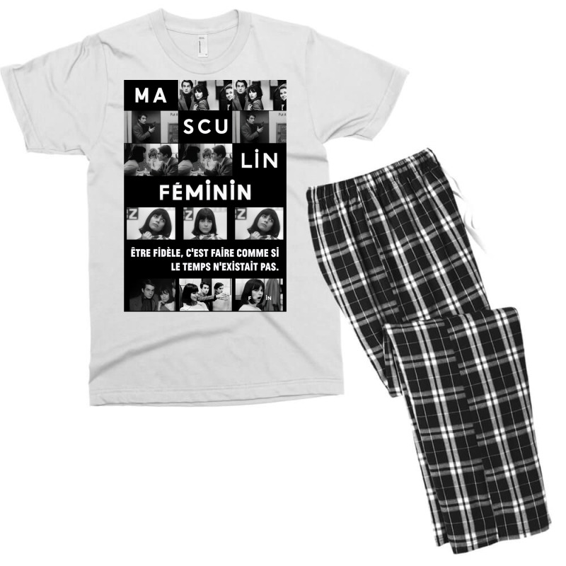 Masculin Féminin (1966 Film) Jean Luc Godard Men's T-shirt Pajama Set by zainisyrinez | Artistshot