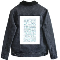 Shipping Forecast As Heard Of Radio 4  Gift Music Unisex Sherpa-lined Denim Jacket | Artistshot