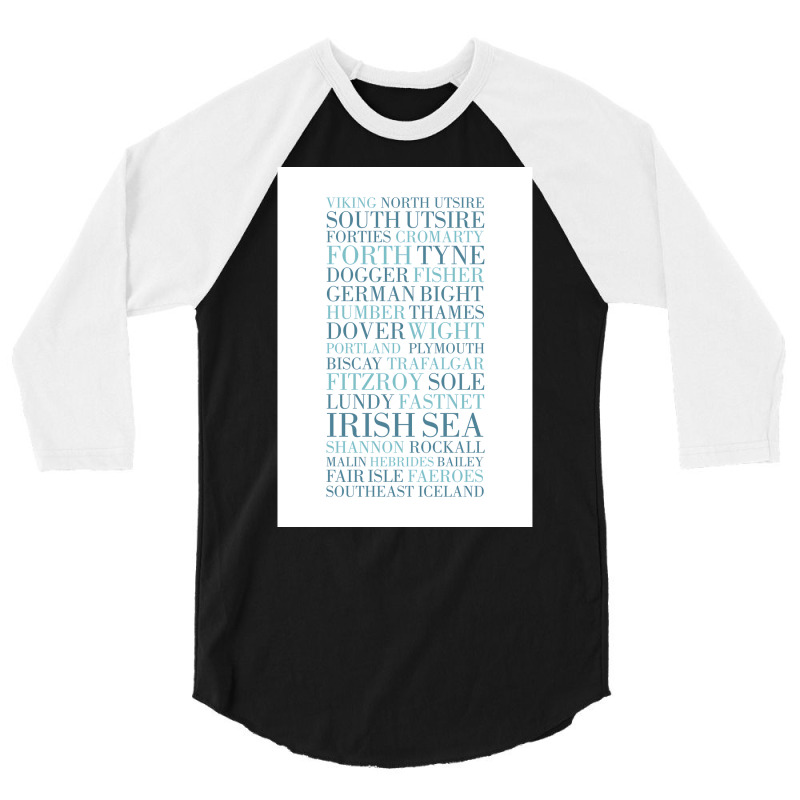 Shipping Forecast As Heard Of Radio 4  Gift Music 3/4 Sleeve Shirt | Artistshot