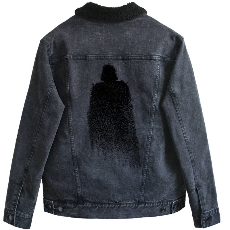 Vader Minimal Splat Unisex Sherpa-Lined Denim Jacket by lievewettey5 | Artistshot