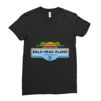 Trending Bald Head Island Beach - North Carolina, Tropical Palm Trees Ladies Fitted T-shirt | Artistshot