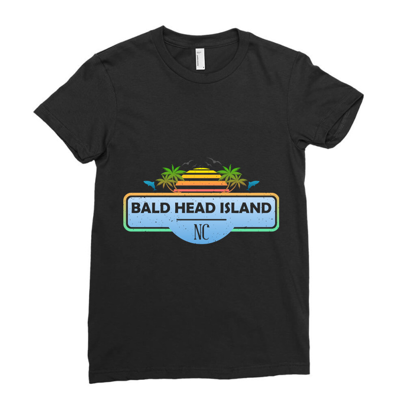 Trending Bald Head Island Beach - North Carolina, Tropical Palm Trees Ladies Fitted T-Shirt by Inmamlil638 | Artistshot