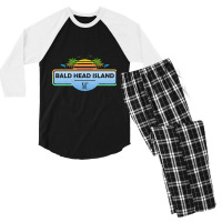 Trending Bald Head Island Beach - North Carolina, Tropical Palm Trees Men's 3/4 Sleeve Pajama Set | Artistshot