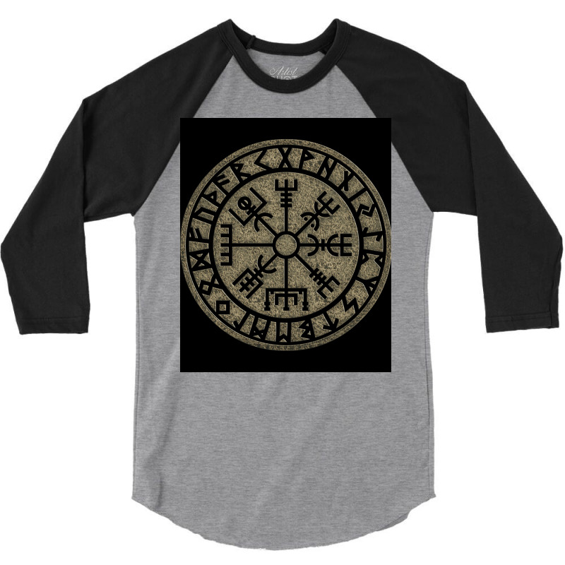 Vegvisir Viking Compass Norse Symbol Protection Nordic Vikings Essenti 3/4 Sleeve Shirt by aleescayenn | Artistshot