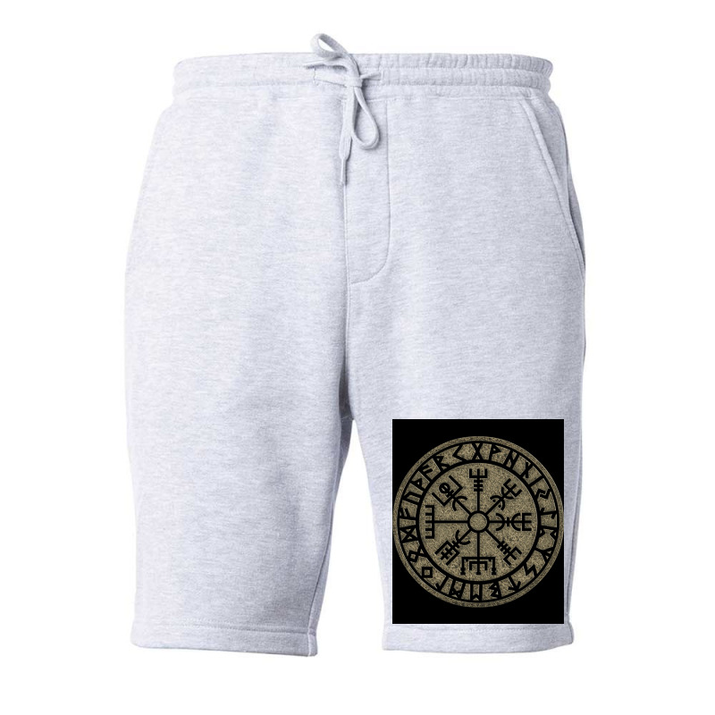 Vegvisir Viking Compass Norse Symbol Protection Nordic Vikings Essenti Fleece Short by aleescayenn | Artistshot