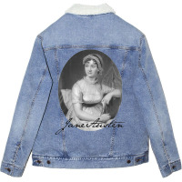 Jane Austen T Shirt Portrait Book Club Quotes Gifts Unisex Sherpa-lined Denim Jacket | Artistshot