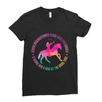 Trending A Girl Who Can Handle A Horse And A Bow Mounted Archery Ladies Fitted T-shirt | Artistshot