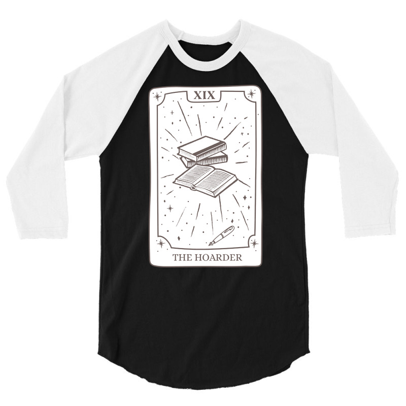 Limited Edition The Book Hoarder Tarot Card 3/4 Sleeve Shirt by greggjvandervor | Artistshot