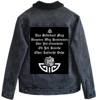 Nordic Viking Warrior Quotes Fate May Determine  Humor 70s Unisex Sherpa-lined Denim Jacket | Artistshot