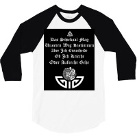 Nordic Viking Warrior Quotes Fate May Determine  Humor 70s 3/4 Sleeve Shirt | Artistshot