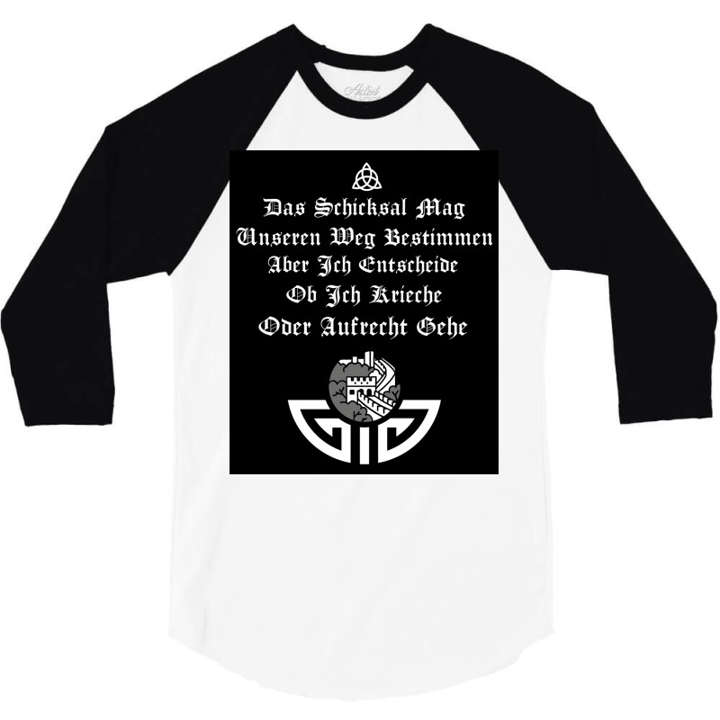 Nordic Viking Warrior Quotes Fate May Determine  Humor 70s 3/4 Sleeve Shirt | Artistshot