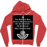 Nordic Viking Warrior Quotes Fate May Determine  Humor 70s Zipper Hoodie | Artistshot