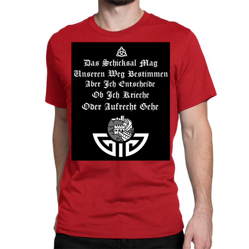 Nordic Viking Warrior Quotes Fate May Determine  Humor 70s Classic T-shirt | Artistshot