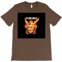 Viking Warrior With Winged Helmet And Mustache  Yellow 80s T-shirt | Artistshot