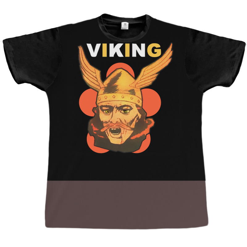 Viking Warrior With Winged Helmet And Mustache  Yellow 80s Graphic T-shirt | Artistshot