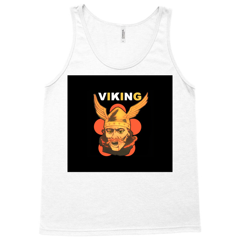 Viking Warrior With Winged Helmet And Mustache  Yellow 80s Tank Top | Artistshot