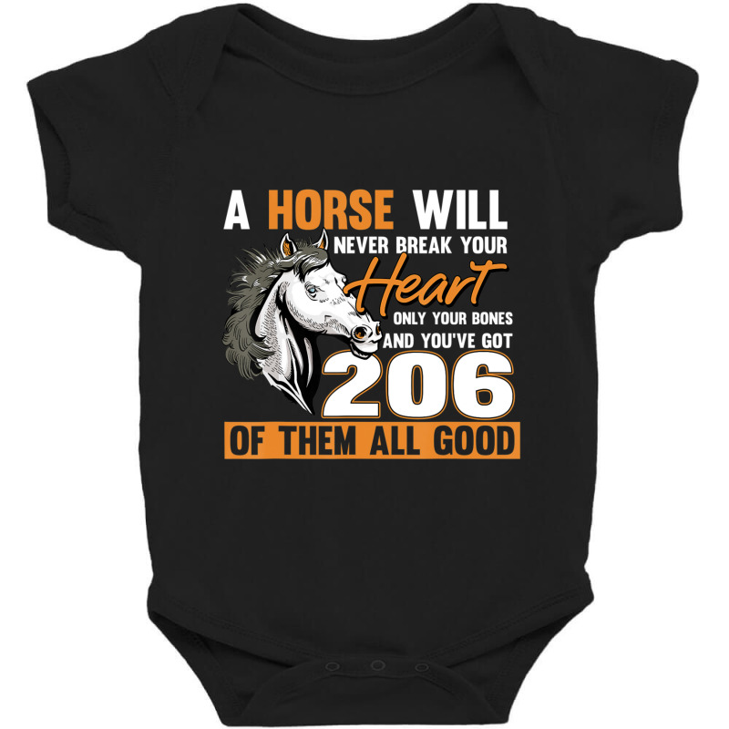 Hot Trend A Horse Will Never Break Your Heart Horse Rider Horses Baby Bodysuit by Estrada Link | Artistshot