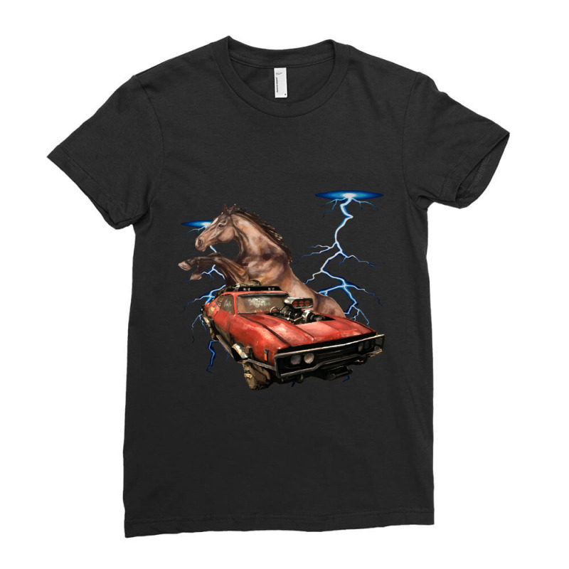 Hot Trend American Muscle Cars Thunderstorm Car Auto Mechanic Ladies Fitted T-Shirt by Estrada Link | Artistshot