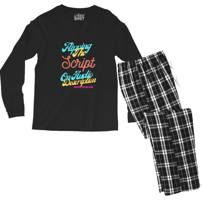 Flipping The Script On Audio Description 1 Men's Long Sleeve Pajama Set | Artistshot