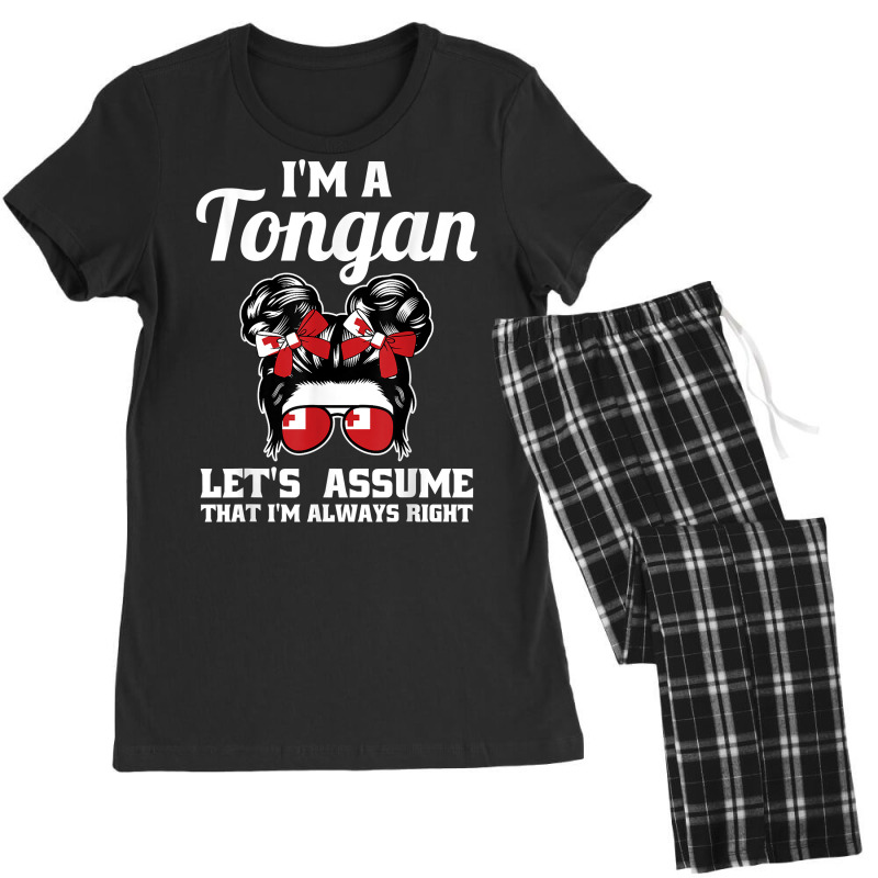 I'm A Tongan Let's Assume That I'm Always Right Tonga T Shirt Women's Pajamas Set by darrene68stu | Artistshot