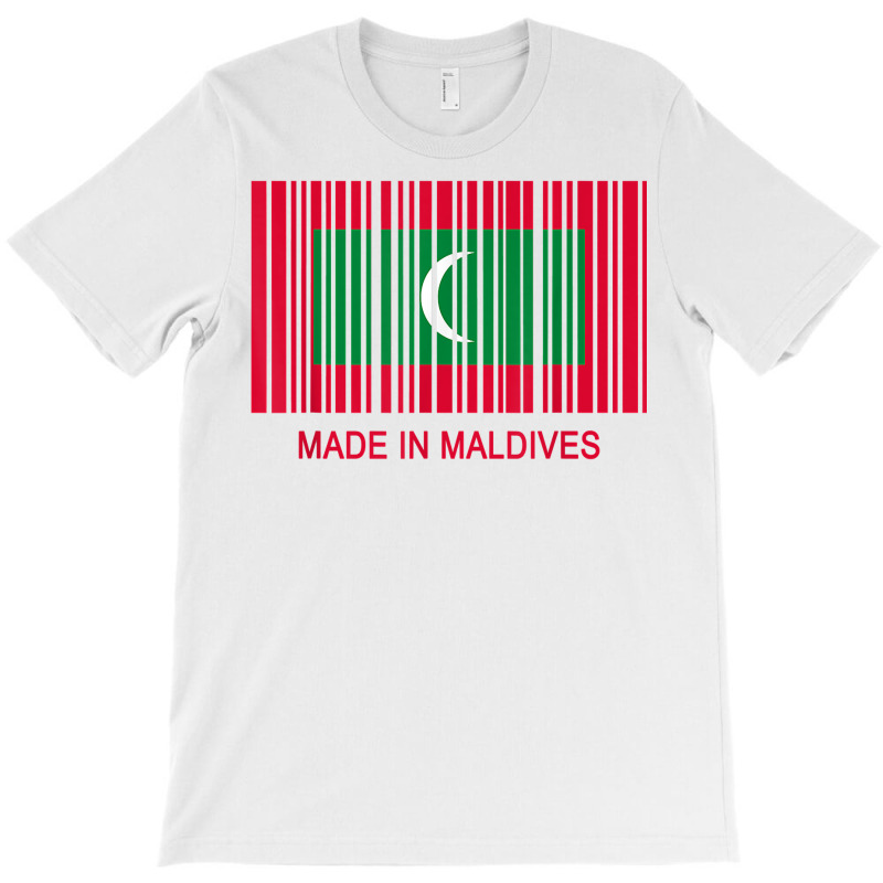 Made In Maldives Flag Barcode T Shirt T-shirt | Artistshot