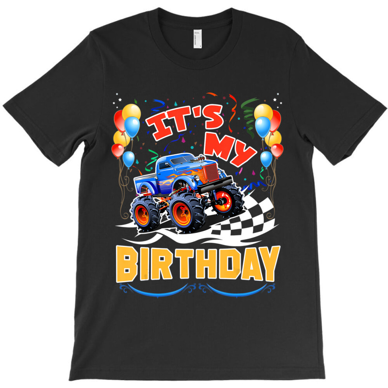 Trending It Is My Birthday Boy Monster Truck Car Party Day Kids Cute T-shirt | Artistshot