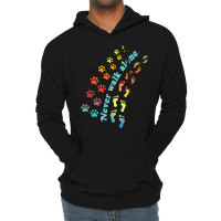 Never Walk Alone Dog Tracks Gift Lightweight Hoodie | Artistshot