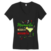 Hot Trend Mamacita Needs A Margarita Women Funny Cinco De Mayo Women's V-neck T-shirt | Artistshot