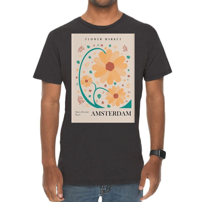 Flower Market Amsterdam Vintage T-Shirt by currygeorge | Artistshot