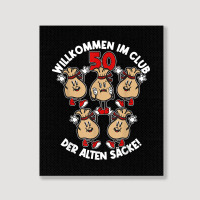 Mens Welcome To The Club Of The Old Bags Old Bag 50th Birthday T Shirt Portrait Canvas Print | Artistshot