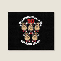 Mens Welcome To The Club Of The Old Bags Old Bag 50th Birthday T Shirt Landscape Canvas Print | Artistshot