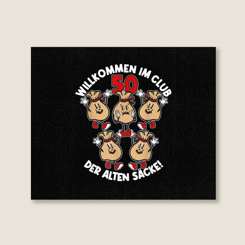 Mens Welcome To The Club Of The Old Bags Old Bag 50th Birthday T Shirt Landscape Canvas Print | Artistshot