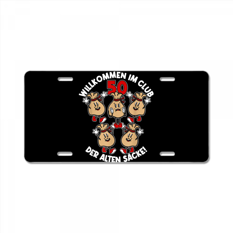 Mens Welcome To The Club Of The Old Bags Old Bag 50th Birthday T Shirt License Plate | Artistshot