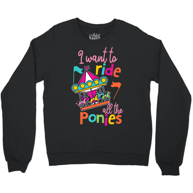 Hot Trend Carousel Horse Merry-go-round For Girls Crewneck Sweatshirt | Artistshot