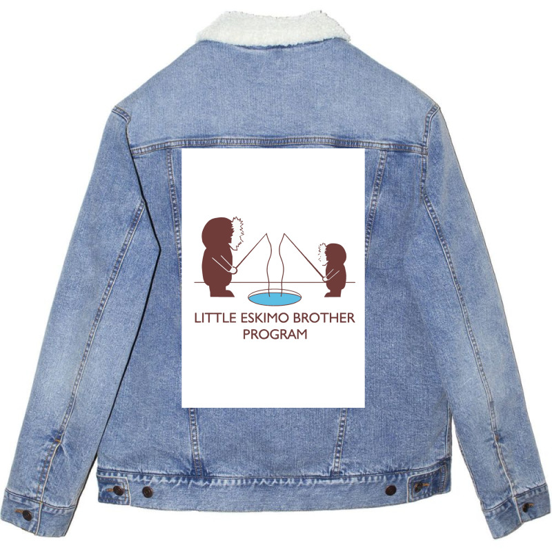 Little Eskimo Brother Program Taco The League Tv Poster Summer Stars Unisex Sherpa-lined Denim Jacket | Artistshot