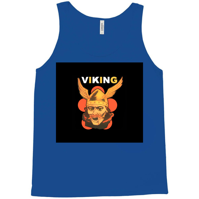 Viking Warrior With Winged Helmet And Mustache  Gift 70s Tank Top | Artistshot