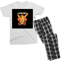 Viking Warrior With Winged Helmet And Mustache  Gift 70s Men's T-shirt Pajama Set | Artistshot