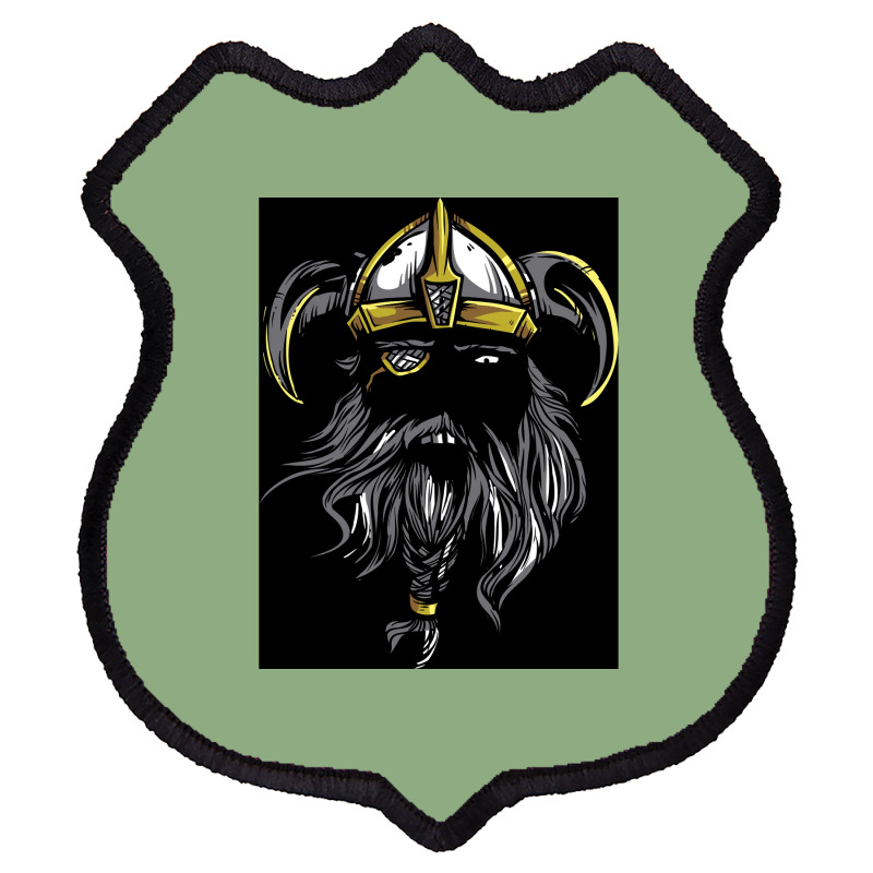 Viking Warrior Beard Power With Horned Helmet  Gift Love Shield Patch | Artistshot