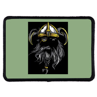 Viking Warrior Beard Power With Horned Helmet  Gift Love Rectangle Patch | Artistshot