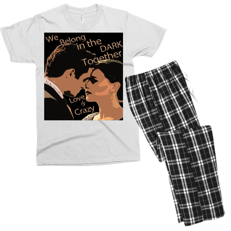 Love Is Crazy Poster Quote Men's T-shirt Pajama Set | Artistshot