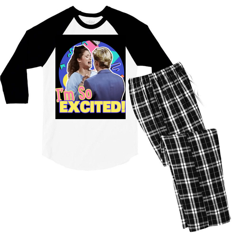 Im So Excited Poster Tumblr Men's 3/4 Sleeve Pajama Set | Artistshot