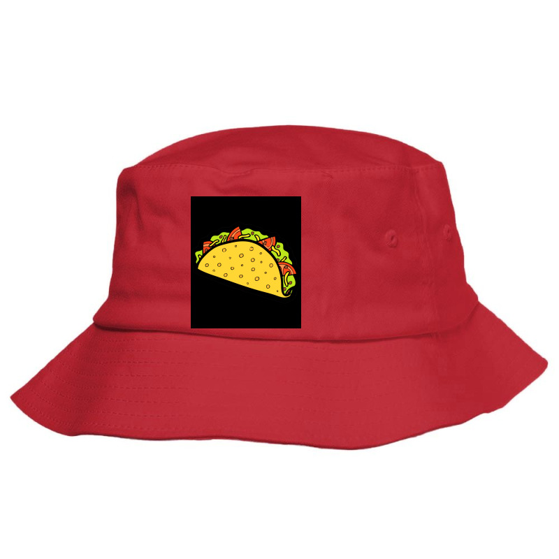 Its Taco Time In Pink Poster Blue Bucket Hat by tamrahzeller4 | Artistshot