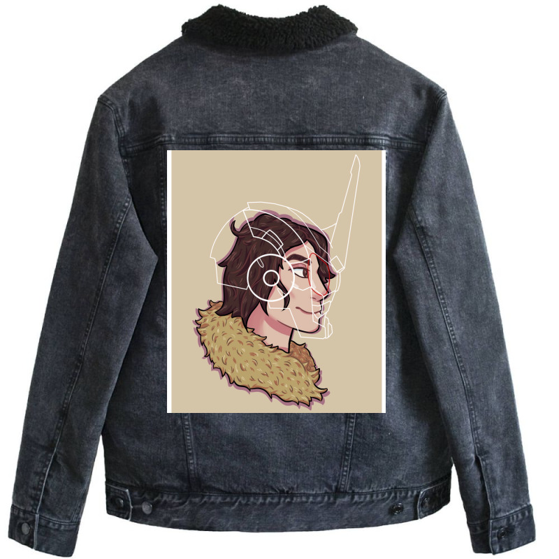 Kazumin Sticker Poster Cute Unisex Sherpa-lined Denim Jacket | Artistshot