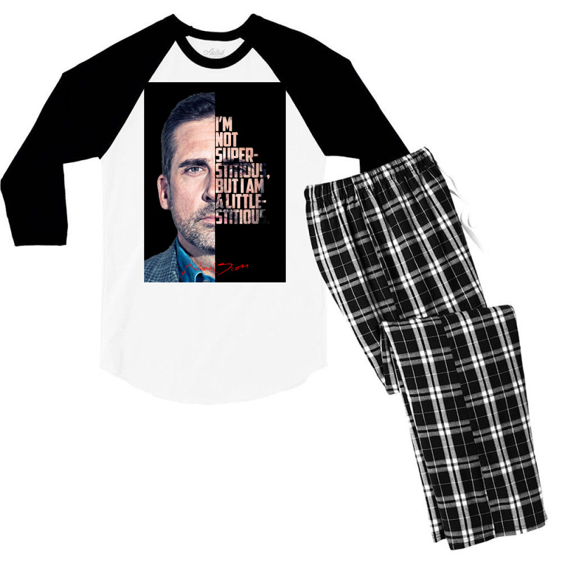 Michael The Office Quote Poster Nostalgia Men's 3/4 Sleeve Pajama Set | Artistshot