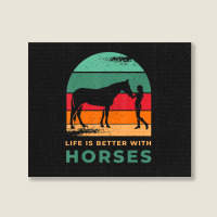 Hot Trend Equestrian Horsewoman Gallop Quote Horse For Girls Landscape Canvas Print | Artistshot