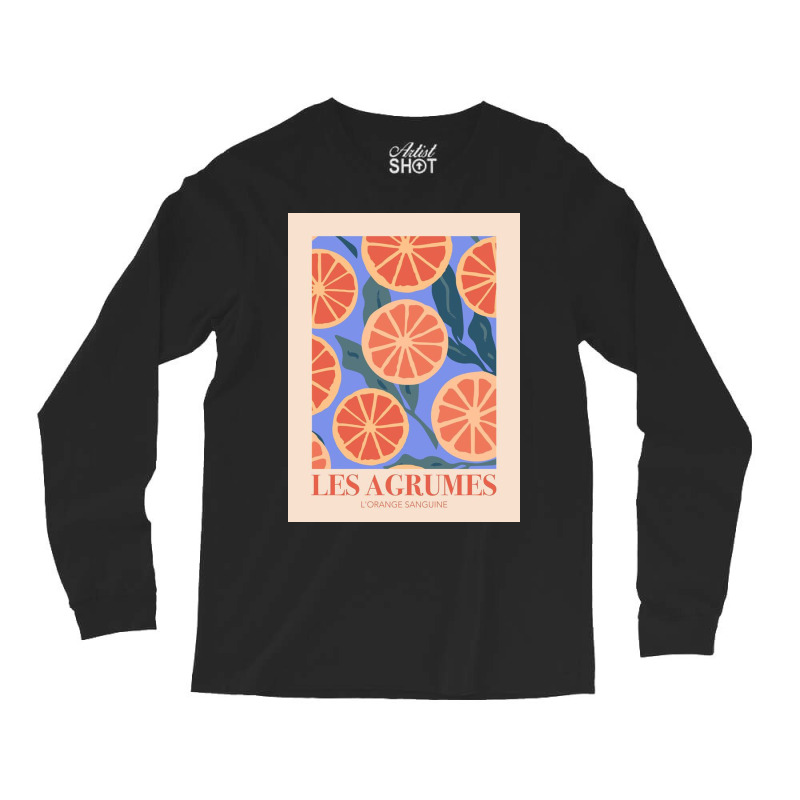 Les Agrumes L'orange Sanguine Long Sleeve Shirts by gertrudeocra | Artistshot