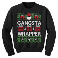 Long Sleeve Shirt Gangsta Wrapper Ugly Sweater Christmas Youth Sweatshirt | Artistshot