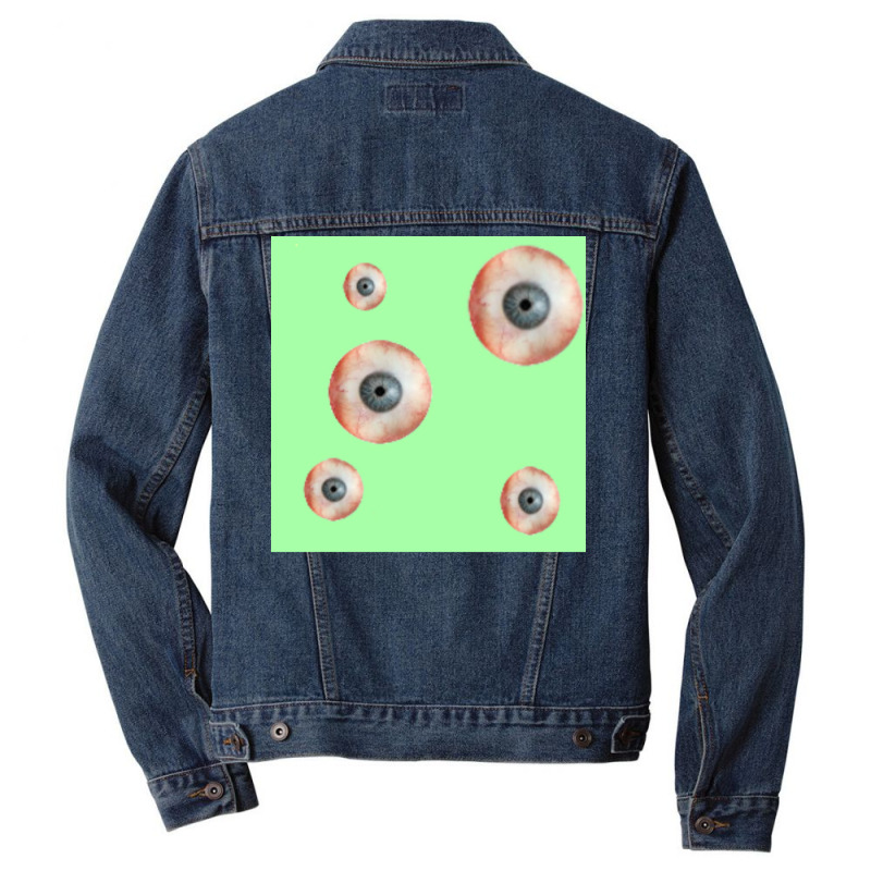 Green Eye Pattern Poster 80s Men Denim Jacket | Artistshot